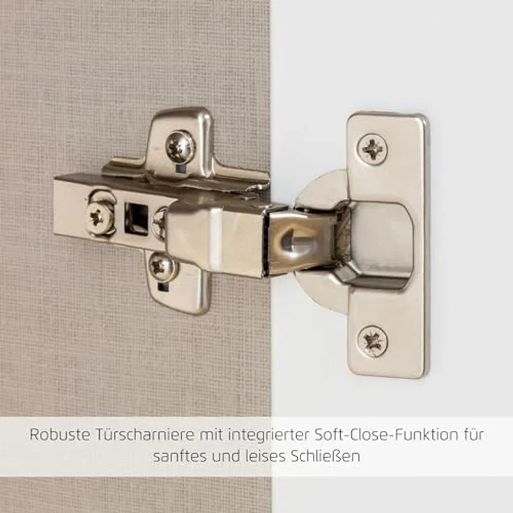 Rauch Möbel Nachtschrank Alabama, Champagner, Holzwerkstoff, 4 Schubladen, 40x81x42 cm, Blauer Engel, Made in Germany – Bild 7