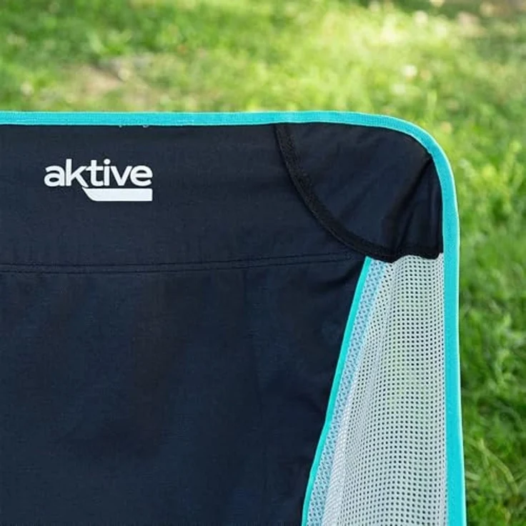 AKTIVE Camping-Klappstuhl, sehr kompakt, Stahl und Polyester, max. 110 kg, 58 x 36 x 66 cm, bequem und langlebig, rutschfest, mit Tragetasche, vielseitig einsetzbar, langlebig, Outdoor-Stühle (63047) – Bild 5