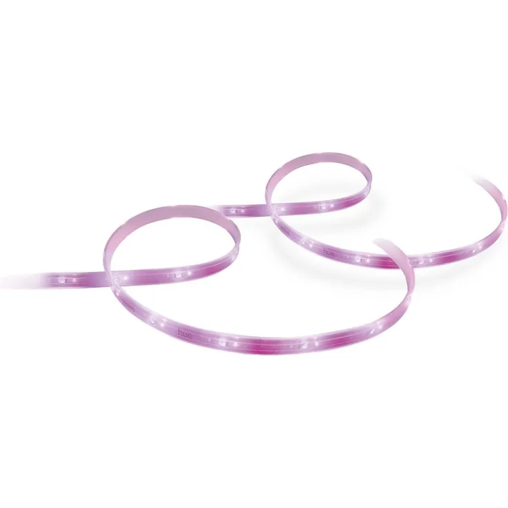 Philips Hue White & Color Ambiance Lightstrip Plus Basis-Set V4 (2m + 1m), dimmbarer LED Streifen für das Hue Lichtsystem mit 16 Mio. Farben, smarte Lichtsteuerung über Sprache oder App