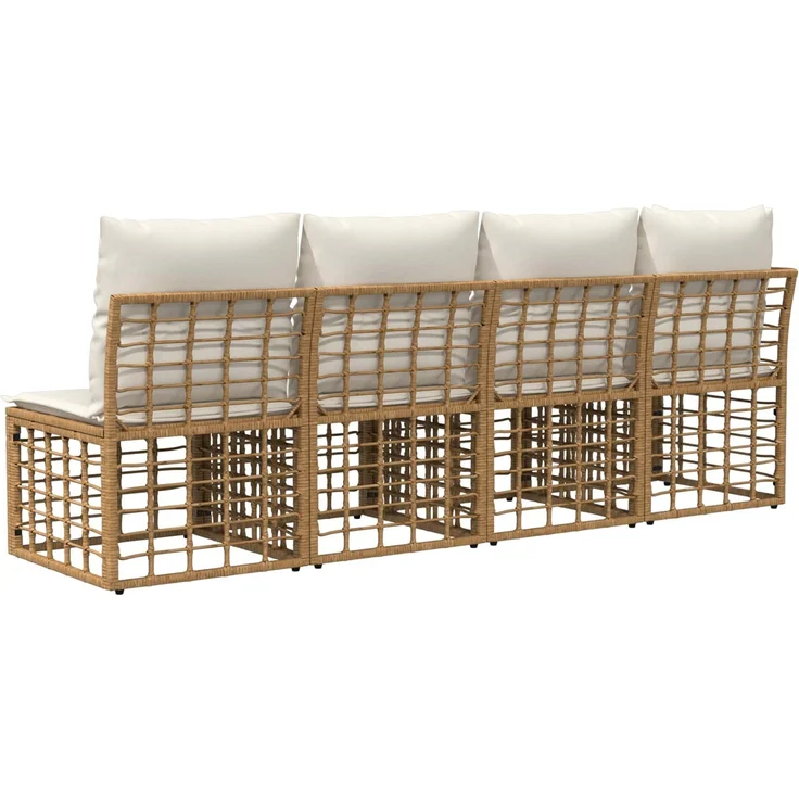 vidaXL 4-Sitzer Garten-Sofa mit linker Armlehne 4 pcs 4-Sitzanzahl 42026734 – Bild 6