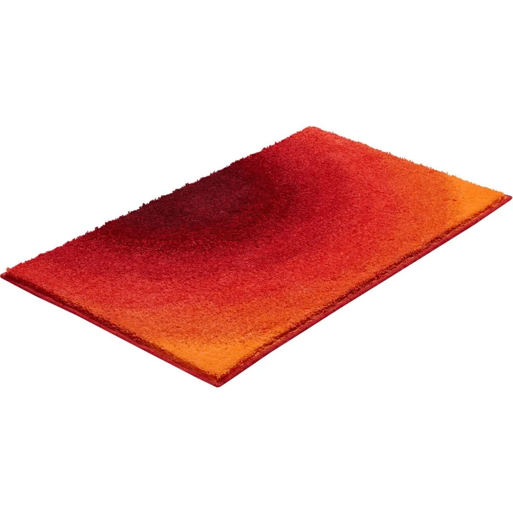 Badematte >SUNSHINE< in orange, 100% Polyacryl SUPERSOFT - 100 x 60 x 2,4 cm (LxBxH) – Bild 3