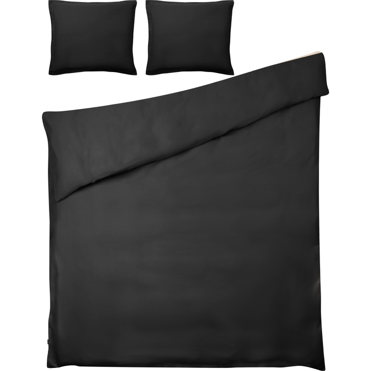 Bettwäsche-Set PARKROSE Baumwollsatin 150 x 200 cm Schwarz – Bild 4