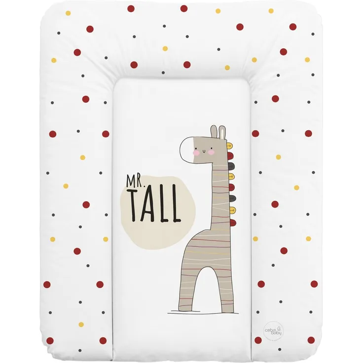 Ceba Baby Wickelauflage – Wickelauflage für Neugeborene weich – Kissen Wickelauflage waschbar für Mädchen und Jungen – wasserdicht – 75x50 cm – Giraffe Mr. Tall