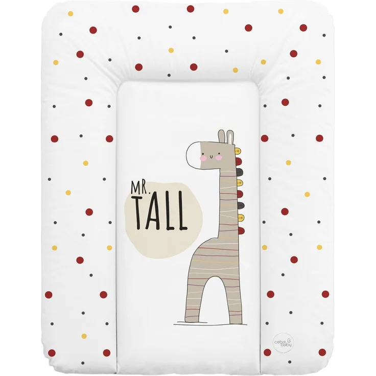 Ceba Baby Wickelauflage – Wickelauflage für Neugeborene weich – Kissen Wickelauflage waschbar für Mädchen und Jungen – wasserdicht – 75x50 cm – Giraffe Mr. Tall