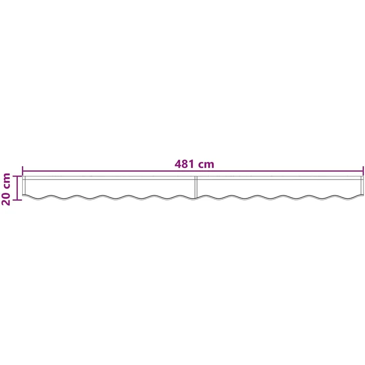 vidaXL Markisenschürzen-Ersatz Polyester 965011 – Bild 6