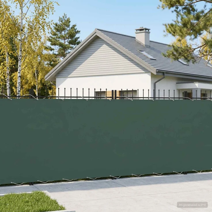 vidaXL Balkon Sichtschutz 200 x 400 cm Stoff mit PU-Beschichtung 42036560 – Bild 1