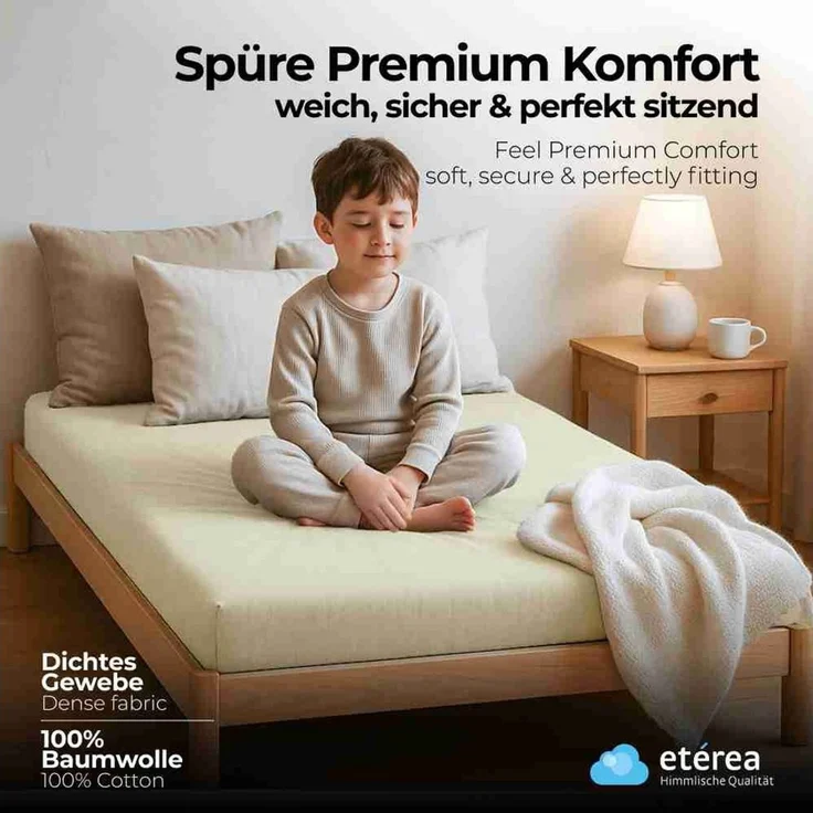 etérea Himmlische Qualität Spannbettlaken etérea Comfort Jersey Spannbettlaken, Jersey, Gummizug: rundum, (1 Stück) – Bild 2