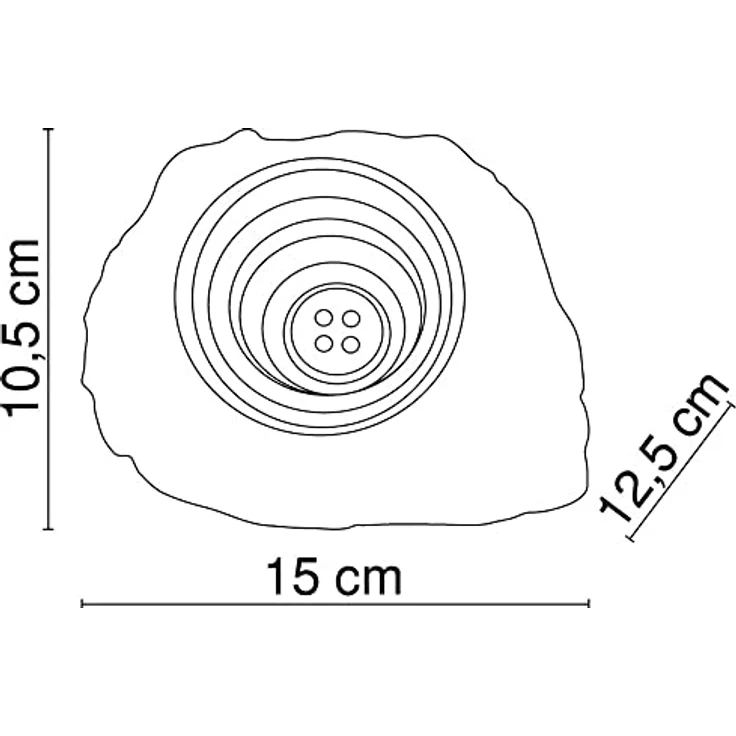 Solar-Gartenstrahler mit strahlendem Licht "Stein" Design – Bild 5
