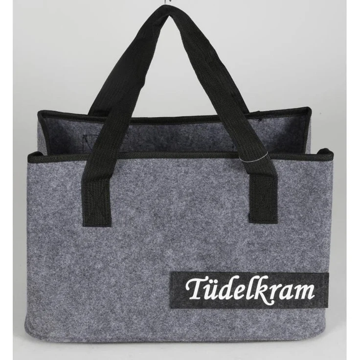 Filztasche Schriftzug Kamin Brennholz Korb Tragen Shopper Aufbewahrung Einkauf – Bild 6