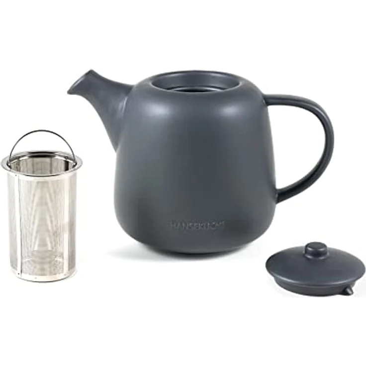 Hanseküche Teekanne Teekanne (1L), 1.3 l, (Teekanne, 1-St, inkl. Edelstahlsieb), Hochwertiges Material, Edelstahlsieb, Ergonomischer Griff – Bild 8