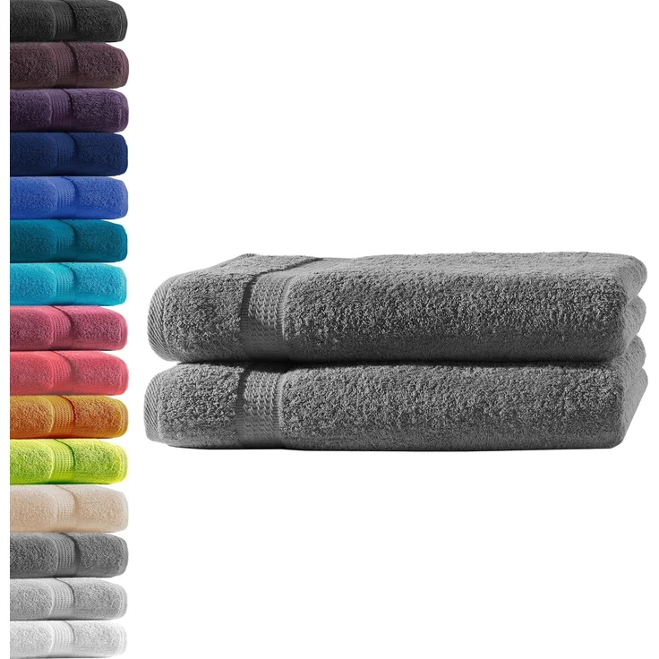 Hometex Premium Textiles Handtuch in Premium Qualität 500 g/m², Feinster Frottier-Stoff 100% Baumwolle, 2x Duschtuch, weich, saugfähig, extra schwer & flauschig - TEST BILD TOP MARKE 2025 – Bild 1