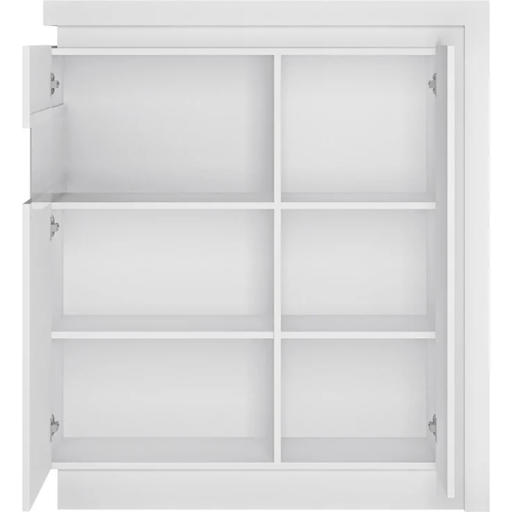 Highboard, 108 cm breit, in weiß Hochglanz LYNDHURST-129, B/H/T ca. 108/124/42 cm – Bild 2