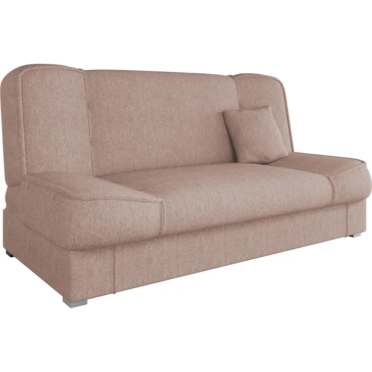 Mirjan24 'Gemini' Schlafsofa mit Bettkasten, 3 Sitzer Sofa, Couch mit Schlaffunktion, Bettsofa, 80 x 175 x 80 cm Silber