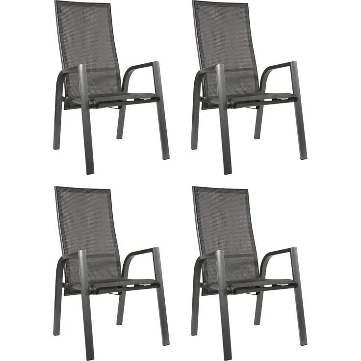 Gardissimo BERN Alu Diningsessel Stapelsessel Gartenstuhl verstellbar