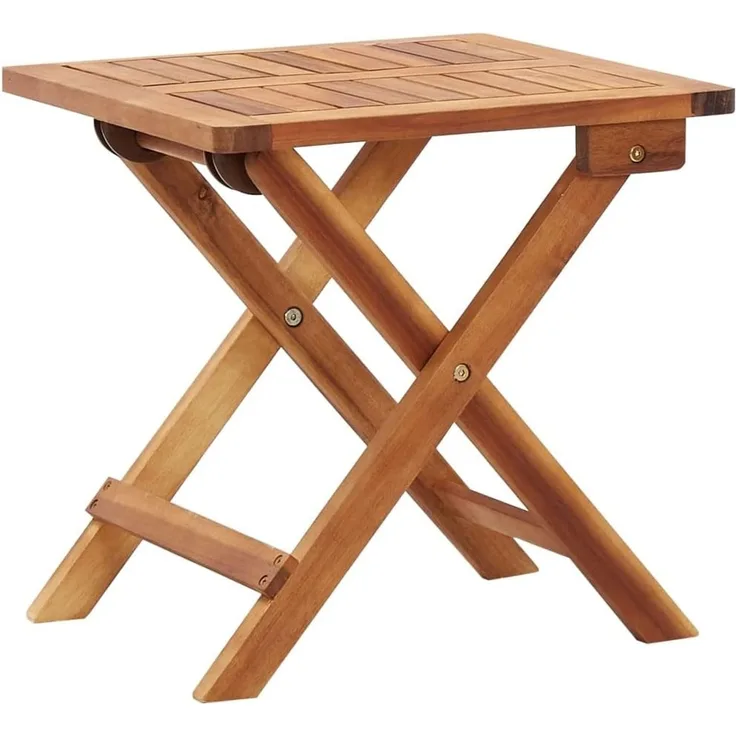 vidaXL Garten-Couchtisch, klappbar, Massivholz Akazie natur, 40 x 40 x 40 cm