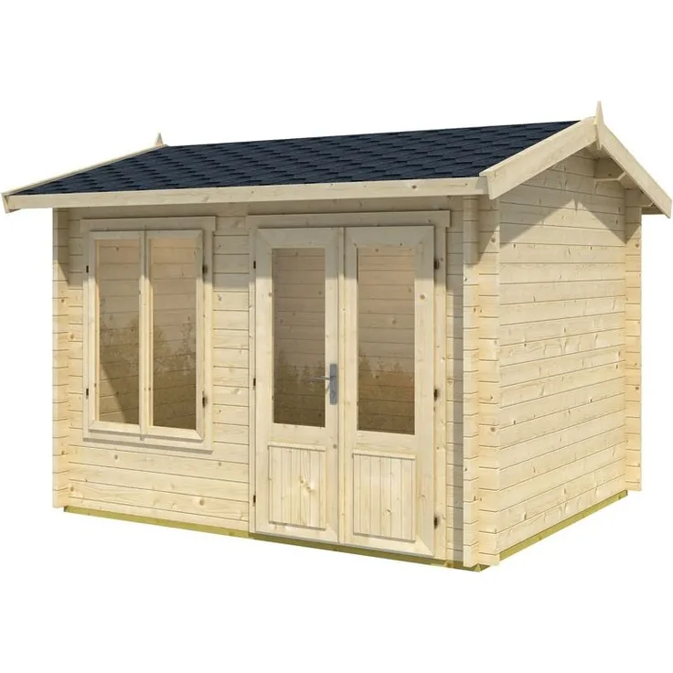 Lasita Maja Holz Gartenhaus Alex | Lichtgrau | 340
