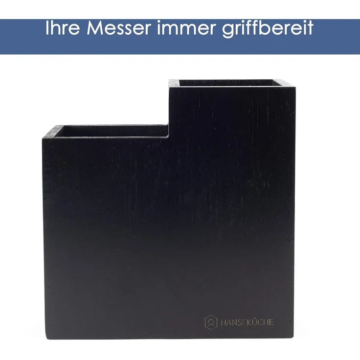 Hanseküche Messerblock Messerblock Quadratisch (1tlg), Messerhalter ohne Messer – Bild 5