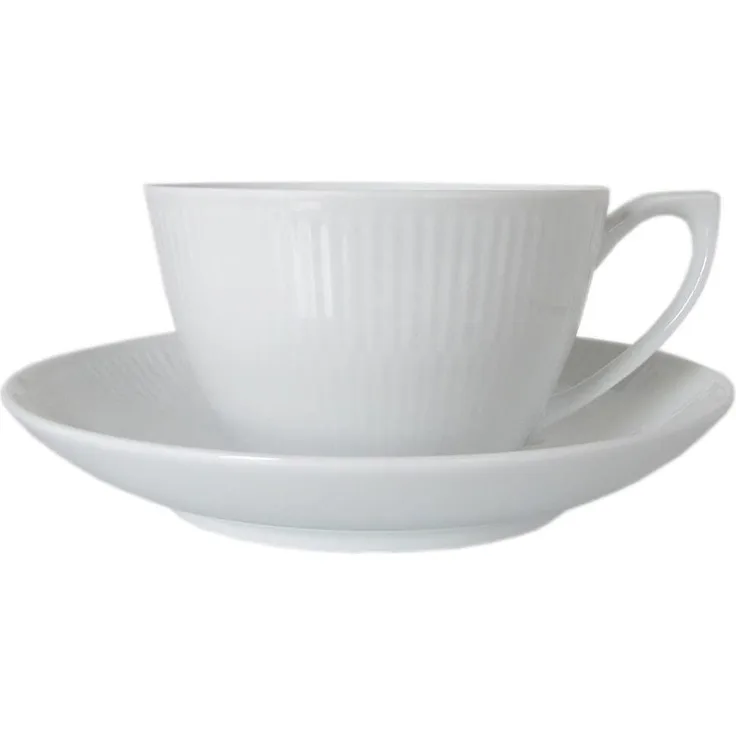 Royal Copenhagen White Fluted Tasse Tee-& Cappuccino 28 cl