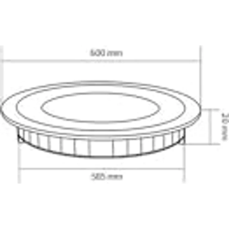 LEDKIA LIGHTING LED Einbaustrahler flach 48W rund SuperSlim Ø 585mm, 3000K Warmweiß, IP20 Schutz  – Bild 5