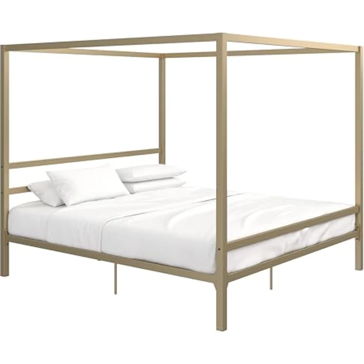 DHP Furniture Modern Canopy Gold Metal Bed Superking – Bild 9