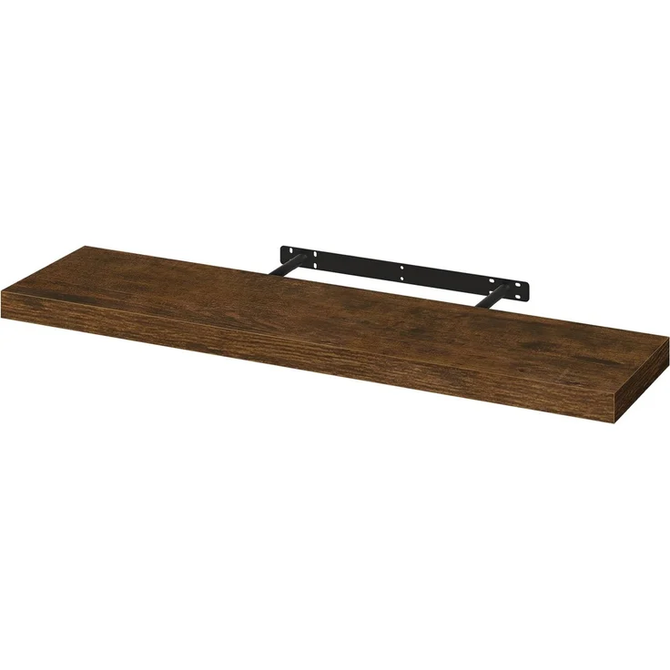 WOLTU Wandregal, Schweberegal Vintage Braun, 90x22.9x3.8cm, MDF 1er | Wandregal Vintage Braun, Schweberegal, Freischwebendes Regal, Regalbrett Wandboard für Bücher, Bilder, Dekoration