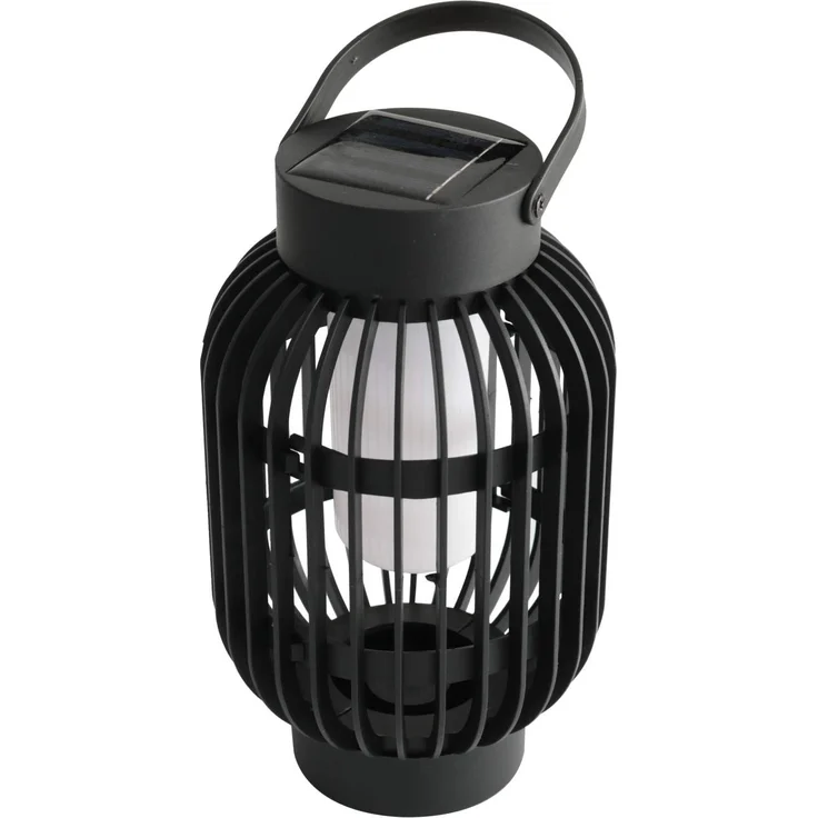 Solar Windlicht Gartenlaterne 2in1 mit LED Flammeneffekt 13 x 72,5 cm – Bild 3