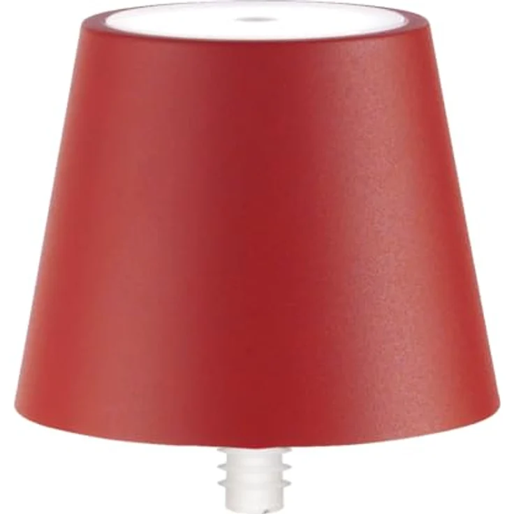 Zafferano, Poldina Stopper Lampe, Kabellose und Wiederaufladbare Flaschenlampe mit Touch Control, Geeignet für den Innen- und Außenbereich, Dimmer, 2200-3000 K, Höhe 11 cm, Farbe Rot – Bild 1