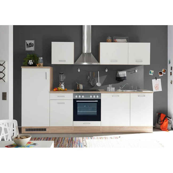 Unterschrank >Ailina< in Sonoma-Eiche / weiß, Holzwerkstoff - 60x90x60cm (BxHxT) – Bild 6