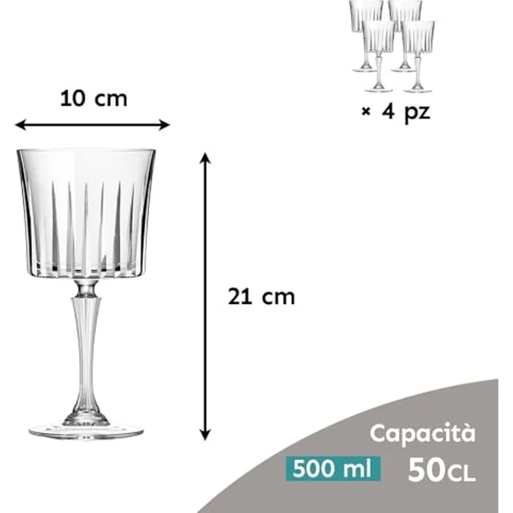 Cocktailglas RCR Kristall 0 5 l 4 Stück. – Bild 2