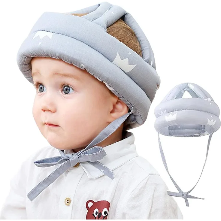 360°Anti-Kollision Baby Helm Kopfschutz Stoßfest Schutzhut Schutzhelm Säugling Kleinkind Kinder Kopfschutzkappe Schutzhut Baumwolle Hut Kopfschutzmütze Verstellbarer Kopfschutz, 6 bis 60 Monate Baby