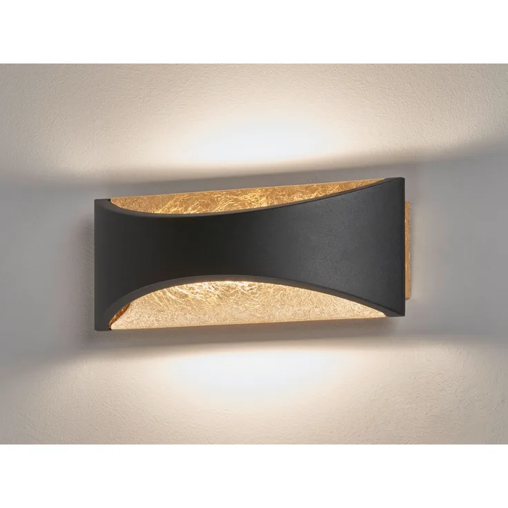 Fischer & Honsel 30529 LED Wandleuchte Rio sandschwarz blattgold 2700K