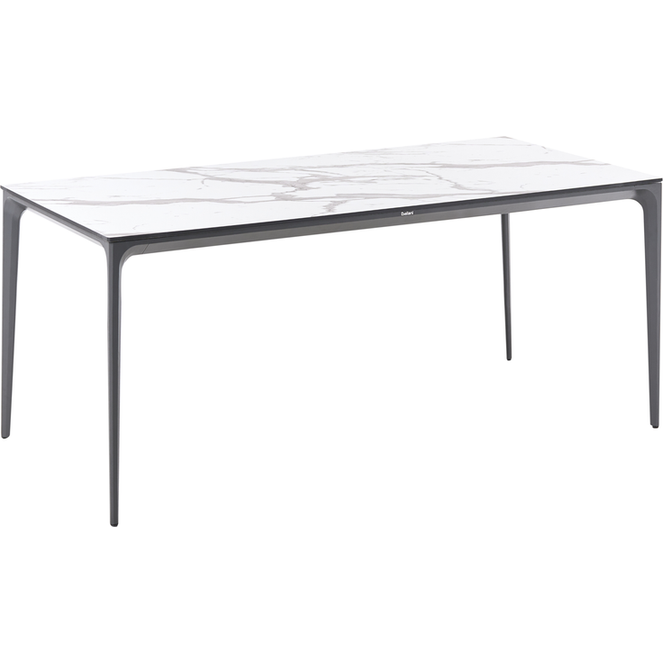 Gartentisch SOVARETO 180 cm 90 cm Marmor Optik Weißer Marmor – Bild 4