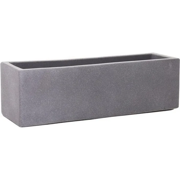 VIVANNO Balkonkasten Blumenkasten Fensterbankkasten Beton "Flobo", Grau 60x18x18 cm