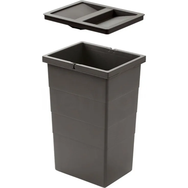 Hailo Inneneimer 1132959 mit Deckel dunkelgrau 242 x 192 x 380 mm