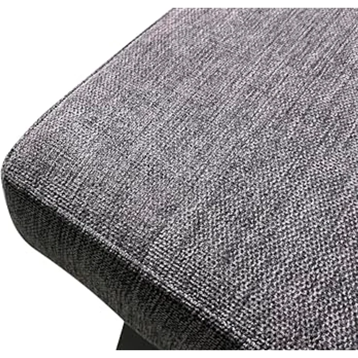 byLIVING Eckbank Vancouver/Webstoff anthrazit/Metall Gestell schwarz pulverbeschichtet/Taschenfederkern/Langer Schenkel rechts/Küchenbank/Sitzbank/ 125x181,5, H 86 cm – Bild 6