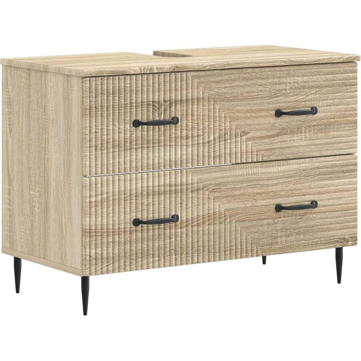 vidaXL 3-teiliges Badezimmer-Schranksystem HAARLEM Sonoma-Eiche 3417776 – Bild 5
