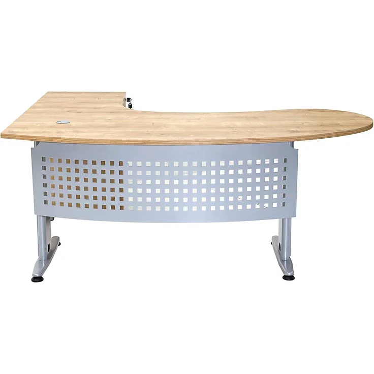 Schreibtisch Set 2 GELA, Saphir Eiche Dekor, rechts gewinkelt, inkl. Schreibtisch, Beistellcontainer 3 Schübe, Aktenschrank – Bild 2