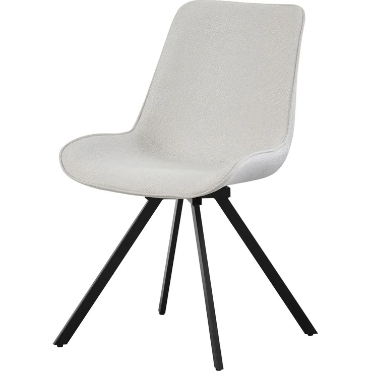 Drehstuhl 2er Set Rio Stühle in Creme - gemütliches Design - B/H/T: 52x85x61 cm – Bild 5