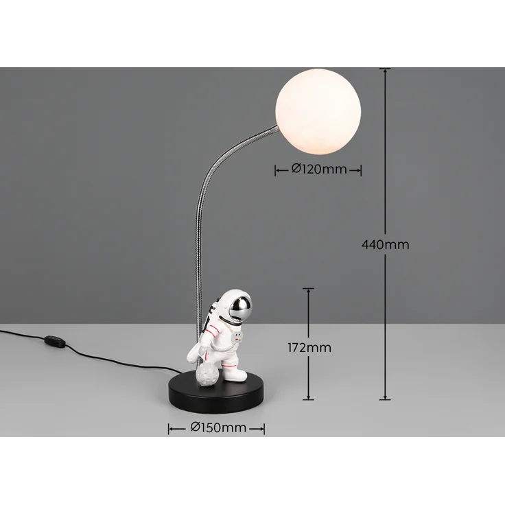 Ausgefallene Tischlampe ARM LED dimmbar, Deko Lampe USB betrieben, Höhe 44cm – Bild 10