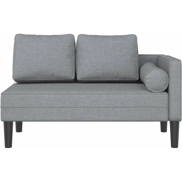 vidaXL Chaiselongue mit Kissen, Hellgrau Stoff, 116,5 x 62 x 57,5 cm – Bild 3