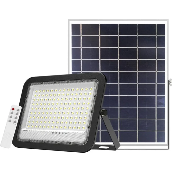 ENOVALITE LED Solarleuchte ENOVALITE Solar-Fluter 1400lm 6500K Kaltweiß LED Strahler Dimmbar, Kaltweiß