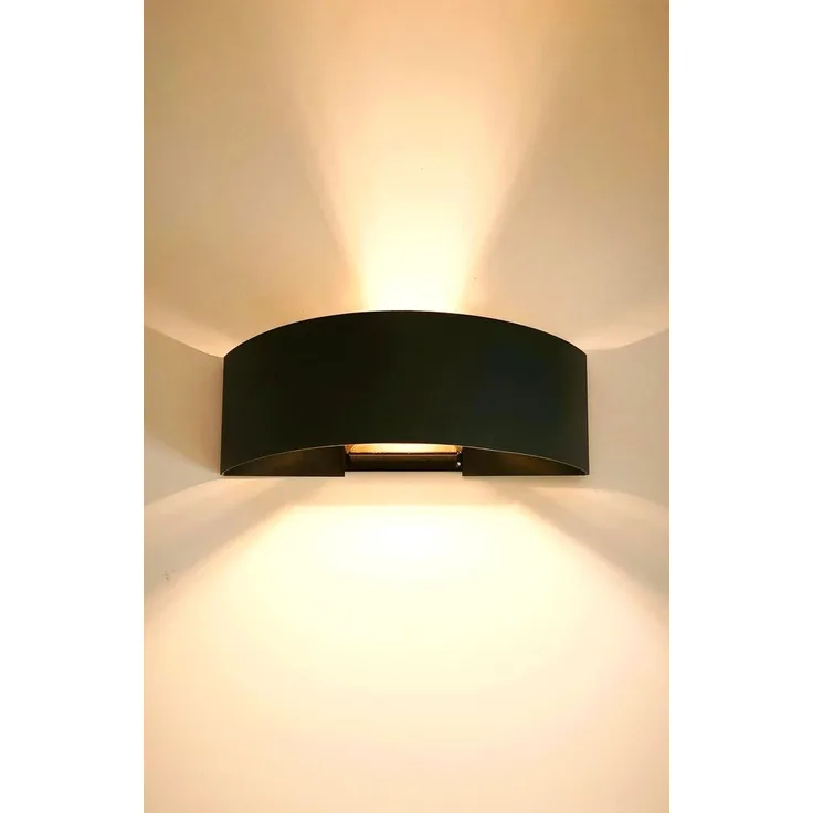 TRANGO LED Außen-Wandleuchte, 3075A IP44 Up & Down Wandstrahler in Anthrazit matt inkl. 1x G9 3,5 Watt 3000K warmweiß *OTTO* für innen & außen, Außenwandleuchte, Außenstrahler, Wandstrahler, Wandleuchte