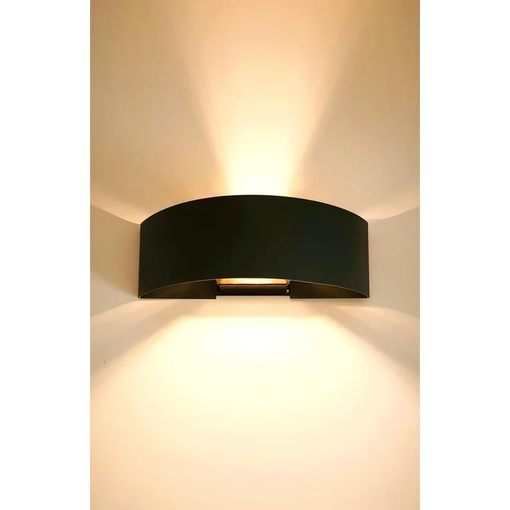 TRANGO LED Außen-Wandleuchte, 3075A IP44 Up & Down Wandstrahler in Anthrazit matt inkl. 1x G9 3,5 Watt 3000K warmweiß *OTTO* für innen & außen, Außenwandleuchte, Außenstrahler, Wandstrahler, Wandleuchte