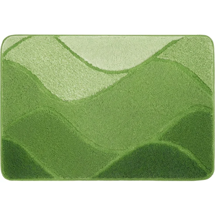 Kleine Wolke Badematte Fiona, Höhe 20 mm, rutschhemmend beschichtet, fußbodenheizungsgeeignet, Polyacryl, rechteckig, Badteppich, modernes Wellen Design, Hoch-Tief Effekt, waschbar – Bild 2