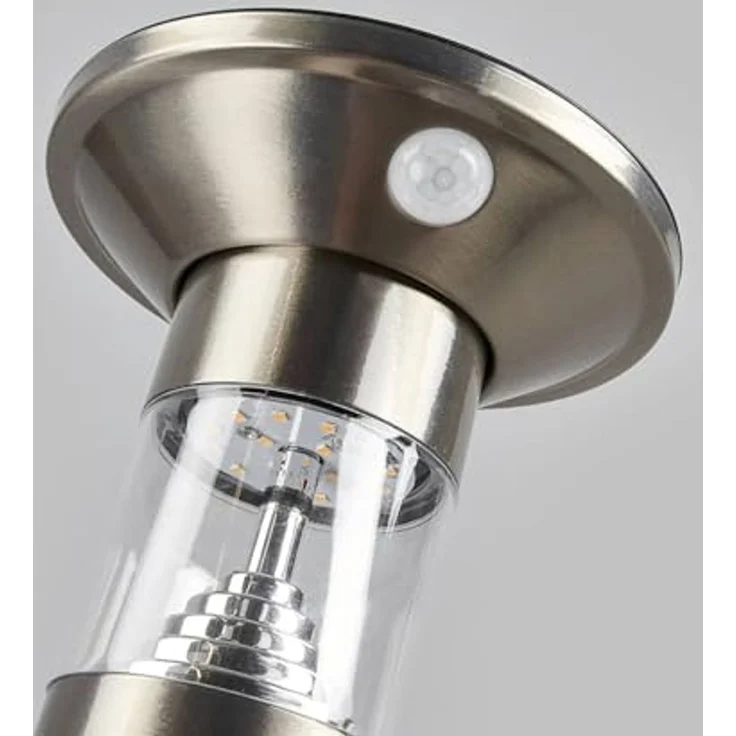 Lindby Außen-Stehlampe Jalisa, LED, Edelstahl Alu warmweiß IP44mit Bewegungsmelder, 1 x 2,7 W LED, warmweiß – Bild 5