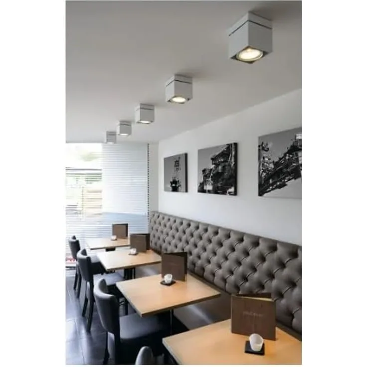 SLV KARDAMOD | LED Deckenlampe, Innenbeleuchtung, Dreh- und schwenkbare LED Deckenleuchte, Decken-Strahler, Spot Innenleuchte | Einflammig, Eckig, Weiß, GU10, max. 75W