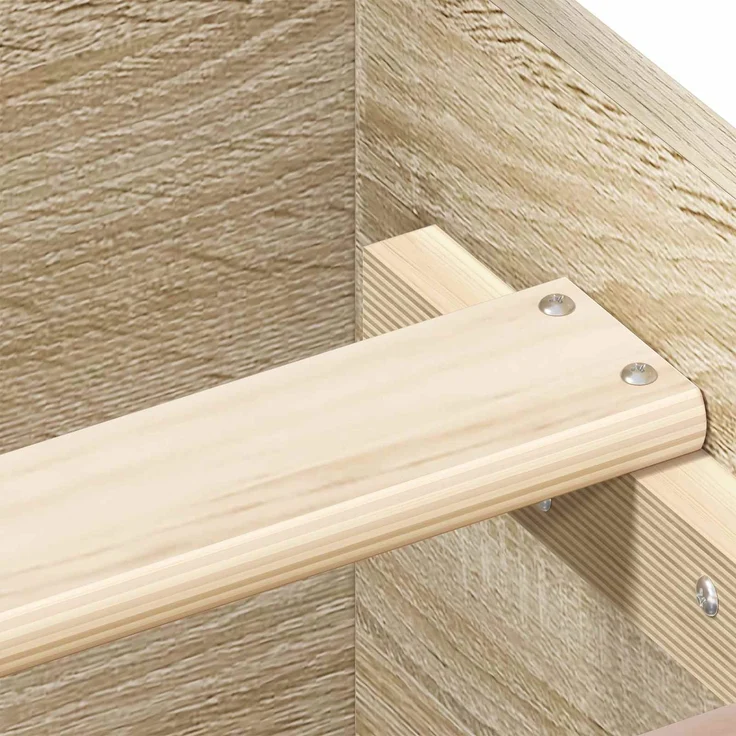 vidaXL Bettgestell mit Kopfteil Sonoma-Eiche 80 x 200 cm Holzwerkstoff 8009028 – Bild 7