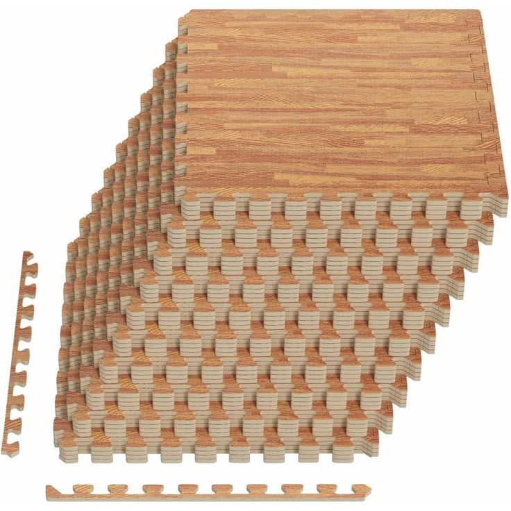 vidaXL Pool Bodenschutzmatte 40 stk. Holz 14,4 m² EVA-Schaum 3433283 – Bild 2