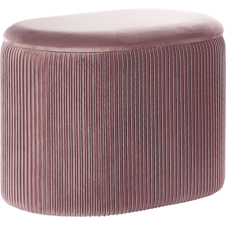 Pouf RICHLAND Rosa Samtstoff 55 cm 35 cm