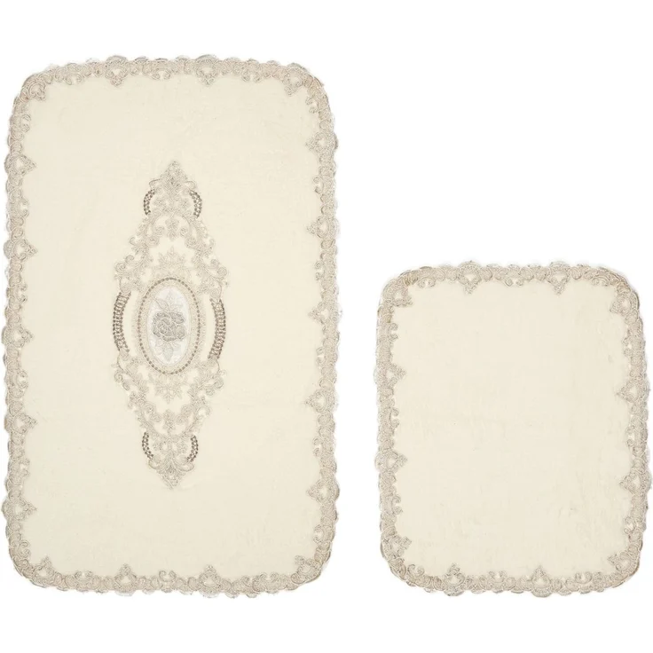 Mijolnir 'Selonya D - Cream' Badematten-Set (2-teilig), Creme – Bild 2
